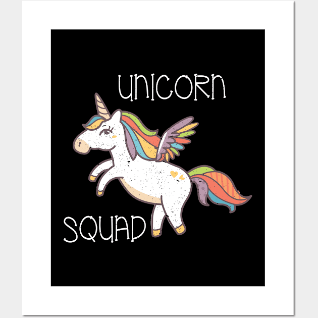 Cool Unicorn Squad product for Girls Funny Unicorn Design Wall Art by merchlovers